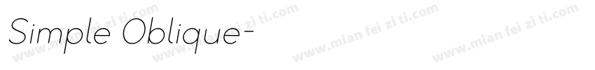 Simple Oblique字体转换